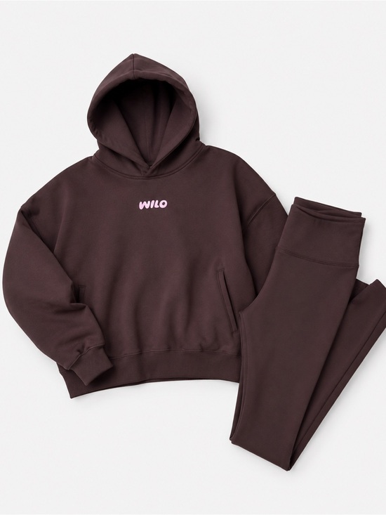 Wilo The Label Pants - Wilo The Label Wellness Club Hoodie Legging Set Brown S NWT